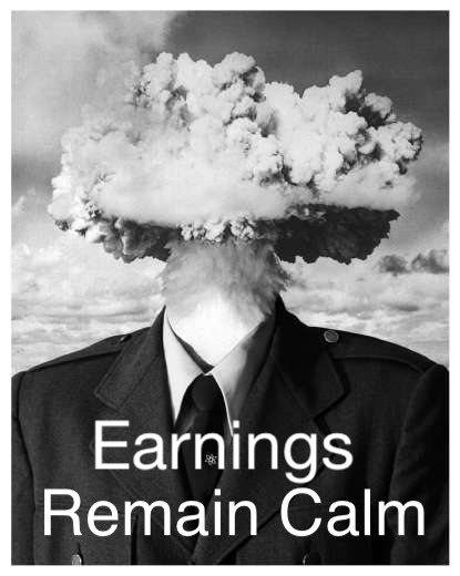 earnings remain calm